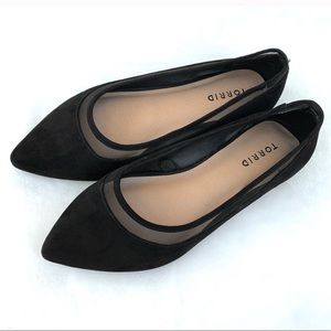 Torrid Black Mesh Pointed Toe Ballet Flats